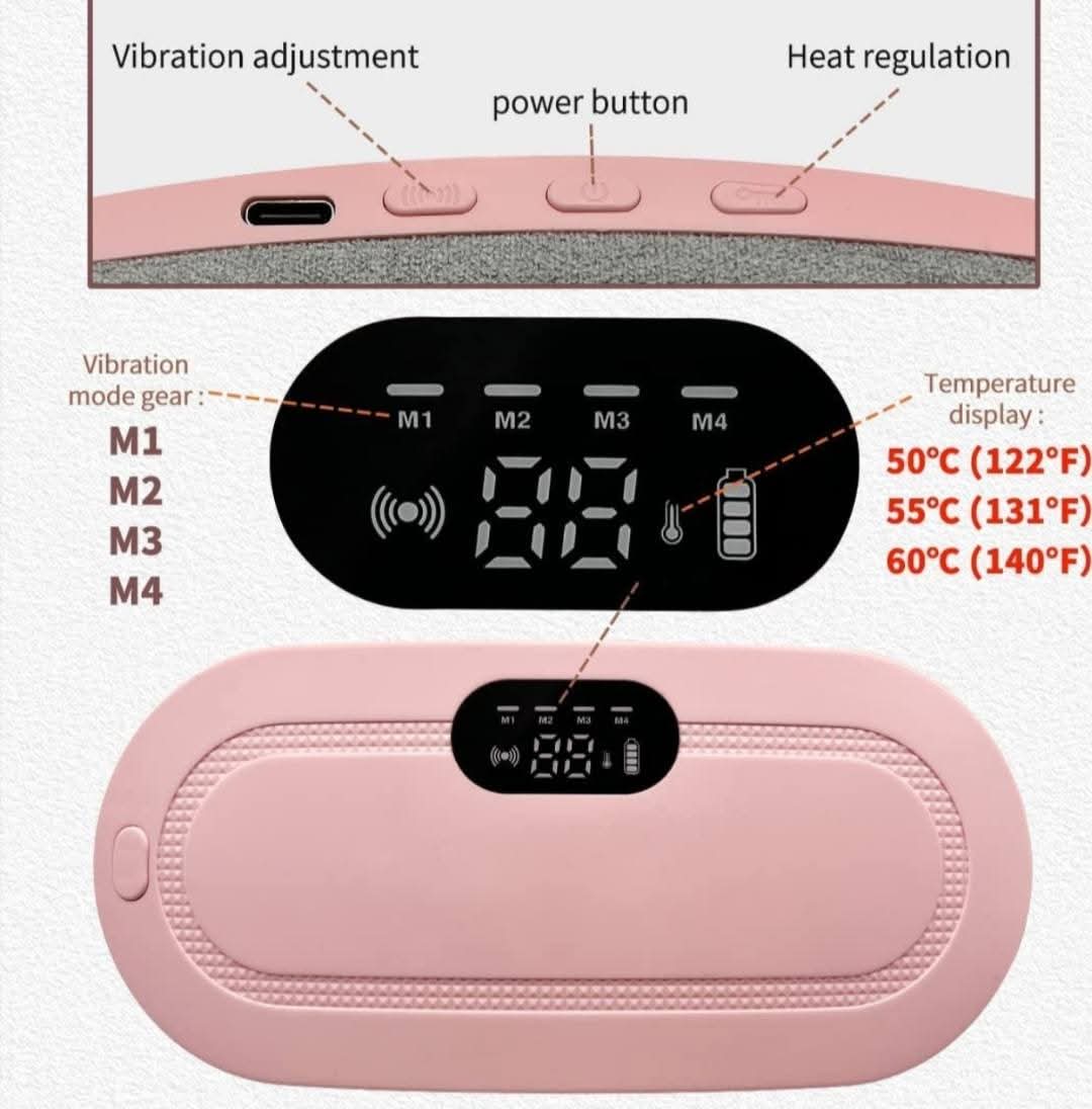 smart menstrual heating pad heat & vibration relief belt smart menstrual heating pad heat & vibration relief belt
