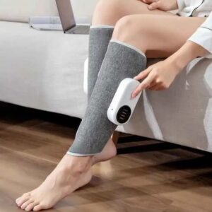 et portable leg massager with heat rechargeable calf massage wrap for pain relief