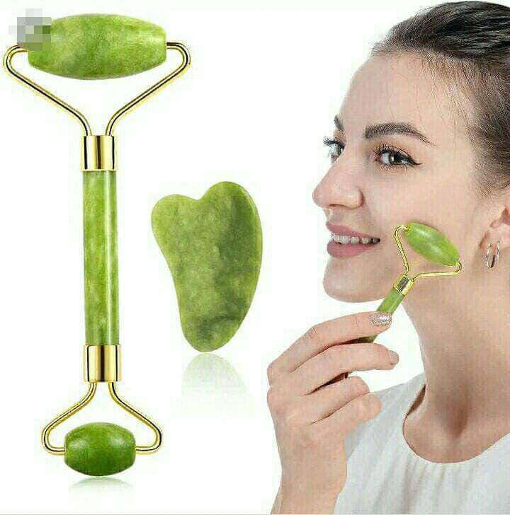premium natural jade roller & gua sha set anti aging facial massager for skin tightening, depuffing & lymphatic drainage premium natural jade roller & gua sha set anti aging facial massager for skin tightening, depuffing & lymphatic drainage